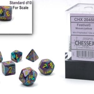 7-Piece Mini RPG Dice Set: Festive - Image 3