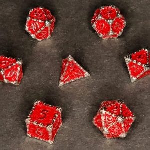 7-Piece RPG Dice Set - Brilliant Blood Dagger - - Image 3