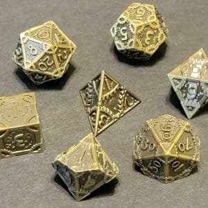 7-Piece RPG Dice Set - Solid Metal - Image 3