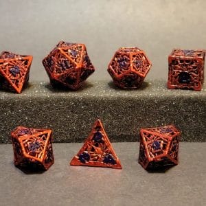 7-Piece Hollow Metal RPG Dice Set - Image 3