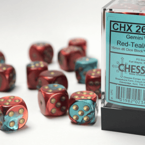 12d6 Dice Block (16mm): Gemini Gold Pipped (Assorted Colours) - Image 4