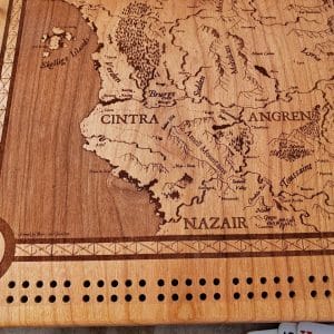 Wooden Cribbage Board: Witcher World Map - Image 4
