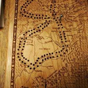 Wooden Cribbage Board: Game of Thrones - Westeros - Image 4