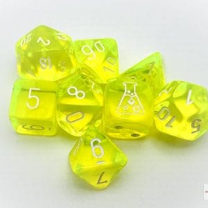 7-Piece RPG Dice Set: Translucent Lab - - Image 3