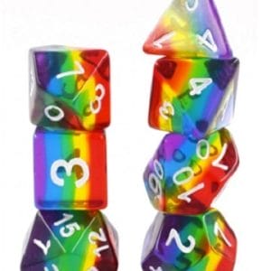 7-Piece RPG Dice Set: Translucent Gradient - - Image 4