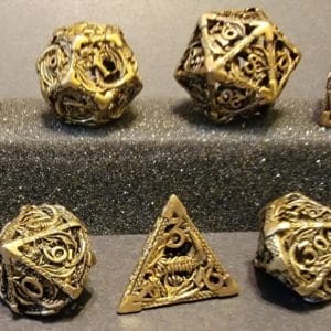 7-Piece Hollow Metal RPG Dice Set - Image 4