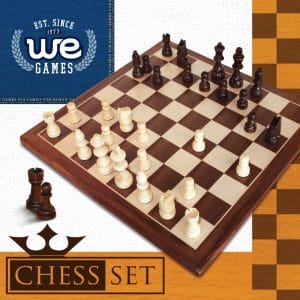 Chess Set 12" - Walnut Board Staunton - Image 4