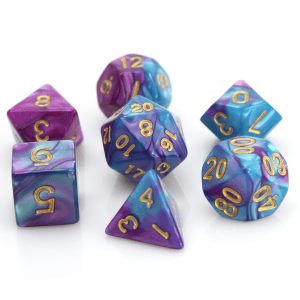 7-Piece RPG Dice Set: Marble - - Image 4