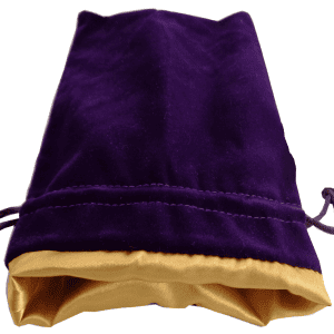 Small Velvet Dice Bag with Satin Interior - - Image 4