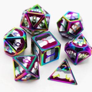 7-Piece Metal RPG Dice Set: Pride Collection - Image 5