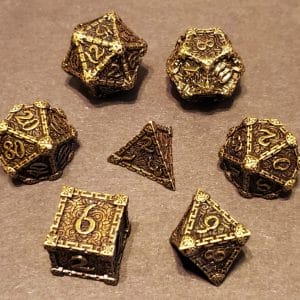 7-Piece RPG Dice Set - Solid Metal - Image 5