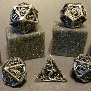 7-Piece Hollow Metal RPG Dice Set - Image 5