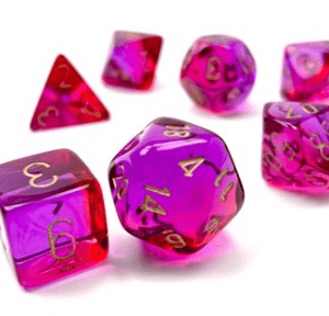 7-Piece RPG Dice Set: Gemini Translucent - - Image 5