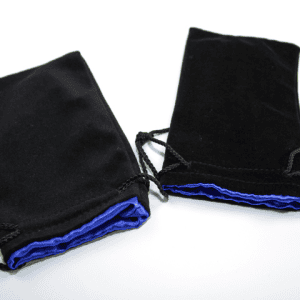 Velvet Dice Bag Black with Colour Interior - - Image 5