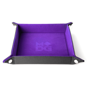 Dice Tray - Velvet Folding w/ Leather Backing - 10" x 10" - Image 5