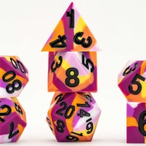 7-Piece RPG Dice Set: Sharp Edge (Pride) - - Image 5