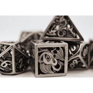 7-Piece Hollow Metal RPG Dice Set: Dragon - Image 6