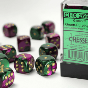 12d6 Dice Block (16mm): Gemini Gold Pipped (Assorted Colours) - Image 6