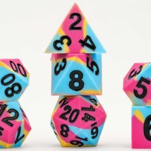 7-Piece RPG Dice Set: Sharp Edge (Pride) - - Image 7