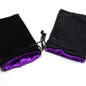 Velvet Dice Bag Black with Colour Interior - - Image 7