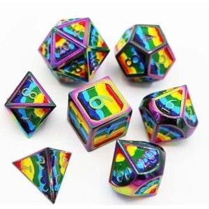 7-Piece Metal RPG Dice Set: Pride Collection - Image 7