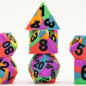 7-Piece RPG Dice Set: Sharp Edge (Pride) - - Image 8