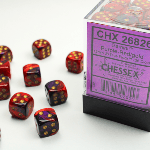 36d6 Dice Block (12mm): Gemini Gold Pipped (Assorted Colours) - Image 8