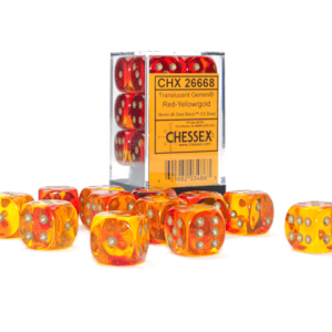 12d6 Dice Block (16mm): Gemini Translucent (Assorted Colours) - Image 8