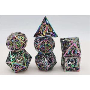 7-Piece Hollow Metal RPG Dice Set: Dragon - Image 8