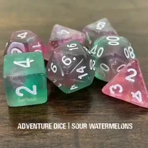 7-Piece RPG Dice Set: Fruit Themed - Image 9