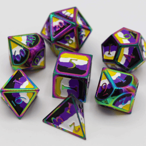 7-Piece Metal RPG Dice Set: Pride Collection - Image 9
