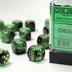 12d6 Dice Block (16mm): Gemini Gold Pipped (Assorted Colours) - Image 9