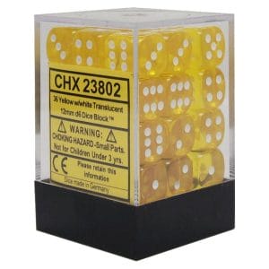 36d6 Dice Block (12mm): Translucent (Assorted Colours) - Image 8