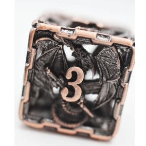 7-Piece Hollow Metal RPG Dice Set: Dragon - Image 9